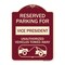 Signmission Reserved Parking for Vice President Unauthorized Vehicles Towed Away Alum, 24" x 18", BU-1824-23071 A-DES-BU-1824-23071 - alternate 1